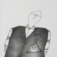 L'oignon (le grand père), dessin publié dans Linnéaments de André Balthazar et Roland Breucker paru aux Editions Le Daily-Bul en 1997